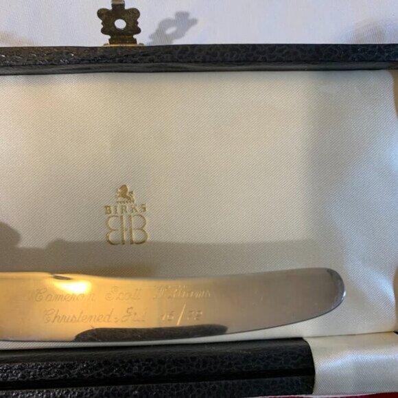 Vintage Birks Silver Plated Kings Pattern Individual Cutlery Set Engraved - Picture 6 of 8